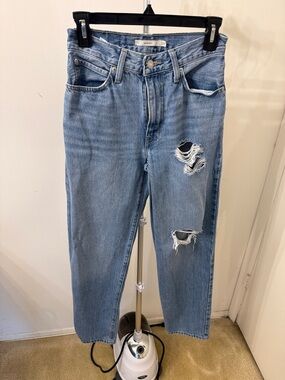 Levi's Light Wash Distressed Boot Cut Jeans